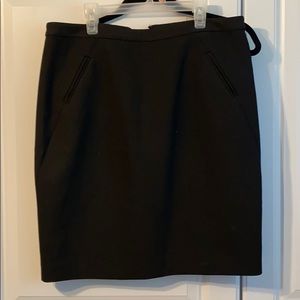 Loft black pencil mini skirt
